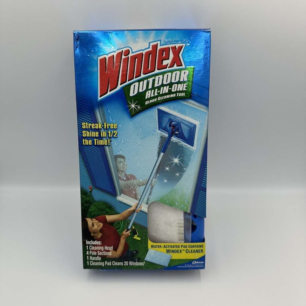 NEW Sealed Windex Outdoor All-In-One Glass & Window Cleaning Tool‎ Starter Kit